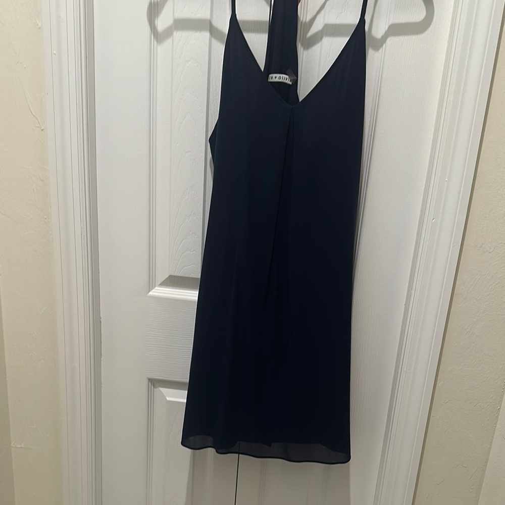 Alice + Olivia Navy Midi Dress